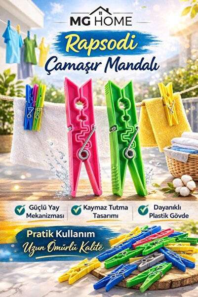 VENON ☀️24 komada klasičnih kvačica za veš za sušenje veša i organizaciju bal...