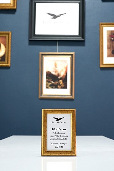 Raven Art Studio Περγαμόν 10x15 εκ. Αντίκα Χρυσός Πίνακας Εγγράφων Φωτογραφιώ...