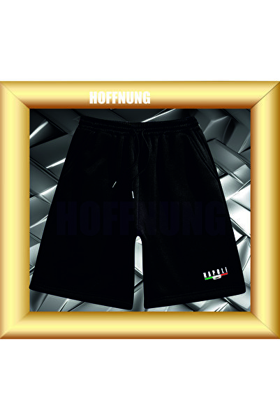 HOFFNUNG Unisex 2Ip Comfortable Fit Napoli Hoffning Printed Sweatpants Shorts