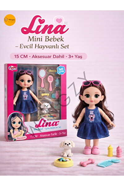 Wingzy Oyuncak Lina Bebek, 15 cm Aksesuarlı Bebek Set, Kız Çocukları İçin Hediye