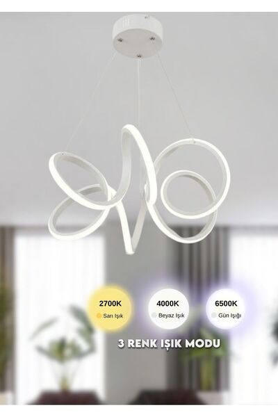 RONİSU AYDINLATMA Virella Sarkıt Ledli Avize - 4 Farklı Renkli Şık Sarkıt Led...