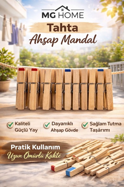 VENON ☀️24 KOMADA DRVENIH ŠTIPALICA ZA VEŠ DRVENE ŠTIPALICE ZA SUŠENJE ODEĆE☀️