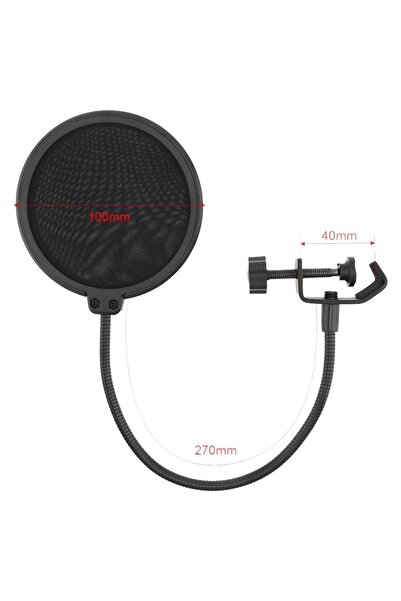 Zerx Stüdyo Mikrofon Pop Filtre - Pop Filter Gürültü Engelleyici
