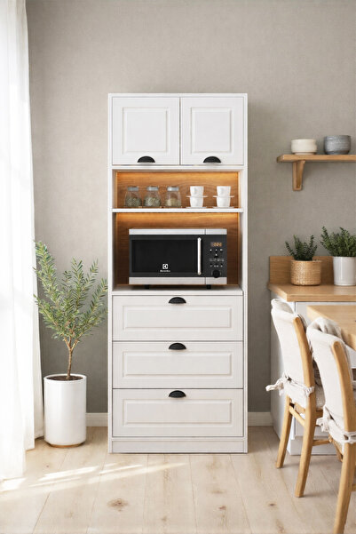 Avmpark Brave Kahve_Köşesi R32K Raflı Airfry Kiler Dolabı Çok Amaçlı Mutfak D...