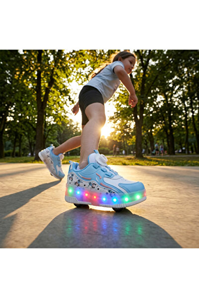 ROCKY Kız & Erkek Çocuk Işıklı Patenli Ayakkabı – Tekerlekli, Kayarak Giden M...
