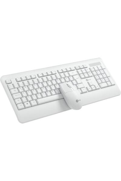 Lecoo KW203 Kablosuz Türkçe Q Klavye & Mouse Set Beyaz