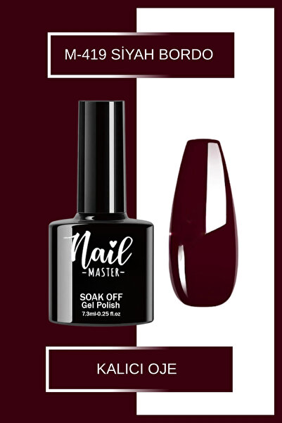 Nail Master M419 Kalıcı Oje 7,3ml Siyah Bordo