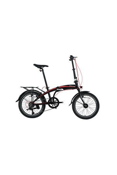 Bisan Fx 3500-trn Katlanır Bisiklet 280cm V 20 Jant 7 Vites - Siyah Kırmızı Renk