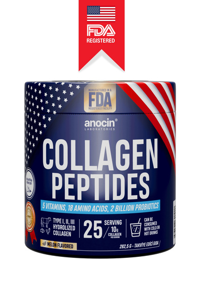 anocin Collagen Peptides+18 Amino Acid+5 Vitamin+2 Milyar Probiotics, %100 SafveDoğal Kolajen Peptit