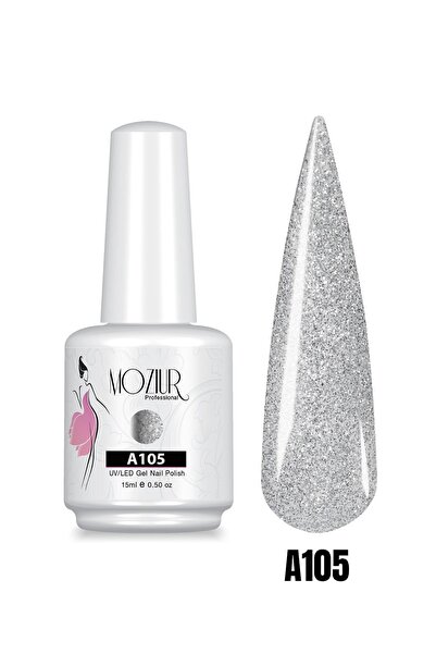 MOZIUR UV Led Kalıcı Oje 15ml Simli Seri