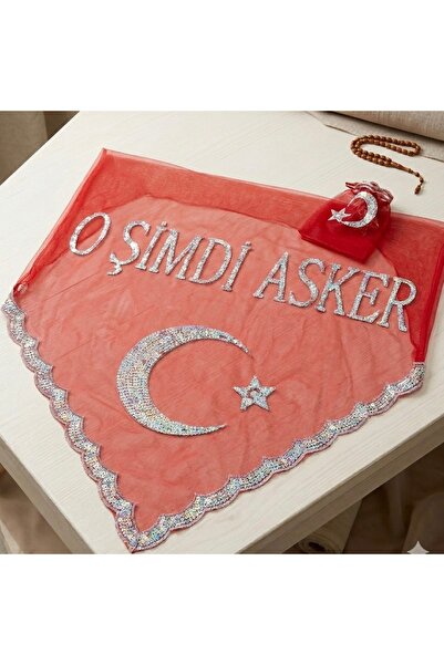 GÜVEN Vojnički šal On je sada vojnik Pisan šal Sa šljokicama Mesec Zvezdane r...