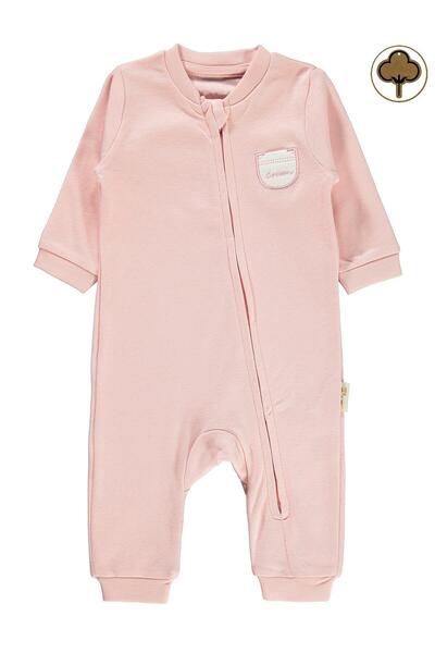 Civil Baby Salopetă cu bumbac organic fermoare pentru 0-6 luni - Roz 6-9 luni