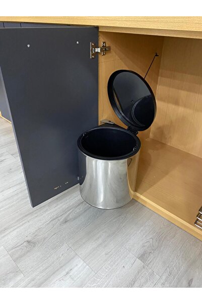 Home سلة مهملات داخلية للخزانة مثبتة على الغطاء سعة 11 لتر، سلة مهملات للمطبخ...