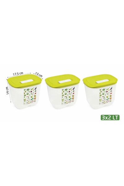 VİP AHMET Sebze, Meyve ve Yeşillik Saklama Kabı 3*2 LT Hava Kanallı Buzdolabı...