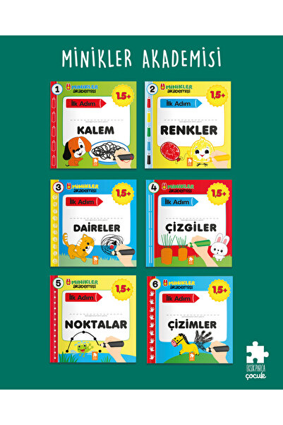 Eksik Parça Çocuk Minikler Akademisi İlk Adım Set (6 Kitap)