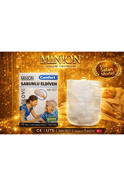 Minion Comfort Çiçek Özlü Sabunlu Eldiven 10 Adet
