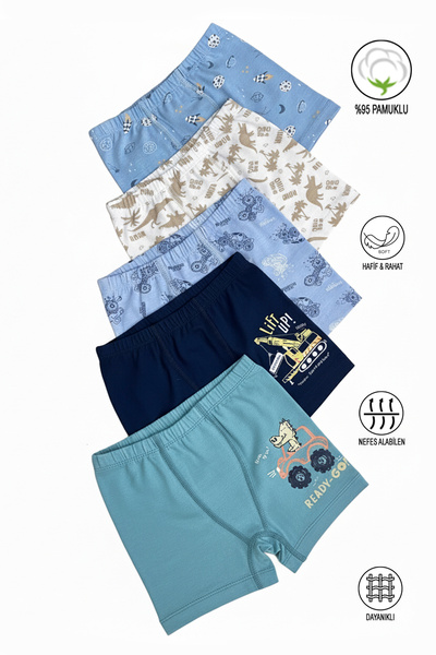 ÖZKAN underwear Özkan 31802 Paket od 5 komada pamučnih šortsa za dečake, meka...