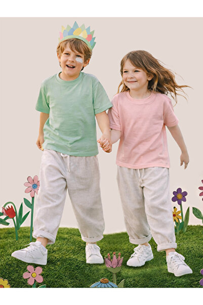 MSHB&G Boys Girls Unisex Pants Woven Loose Fit Double Leg Spring/Summer 2-8 Y...