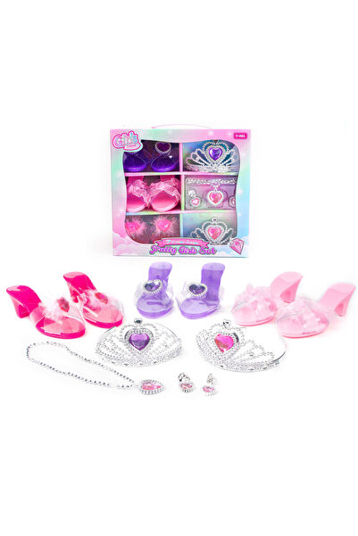 choice2 9053 Girls Jewelry Toys Set Crystal Shoes Necklace Crown Earrings Bra...