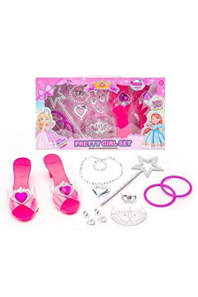 Choice مجموعة ألعاب المجوهرات للبنات 8140-2، أحذية من الكريستال، قلادة، تاج، ...