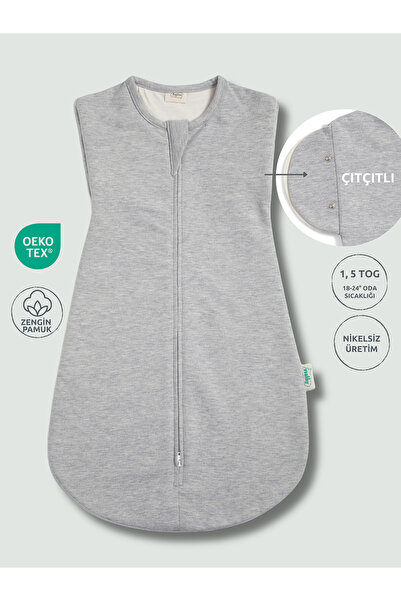 Zuppers بدلة أطفال قطنية مزدوجة الطبقات 1.5 TOG باللون الرمادي