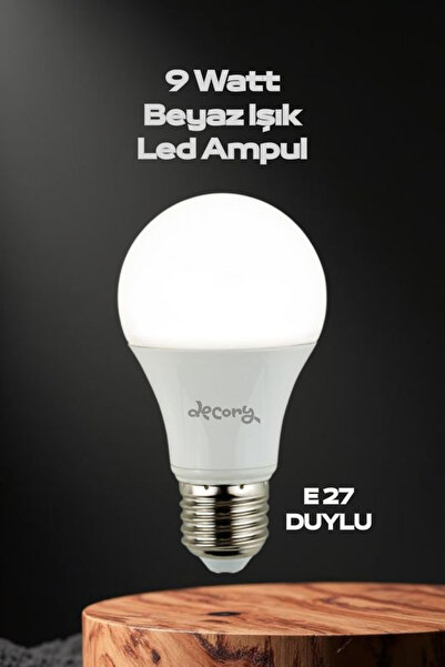 decory 9 Watt E27 Duylu Led Ampül (Beyaz Işık)