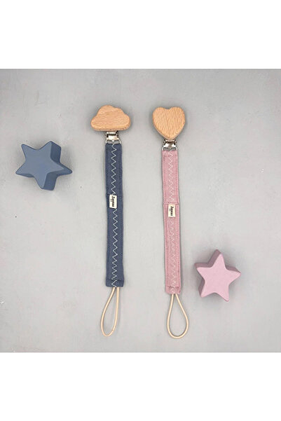 Zuppers Müslin Emzik Askısı 2li Set Indigo-Roza