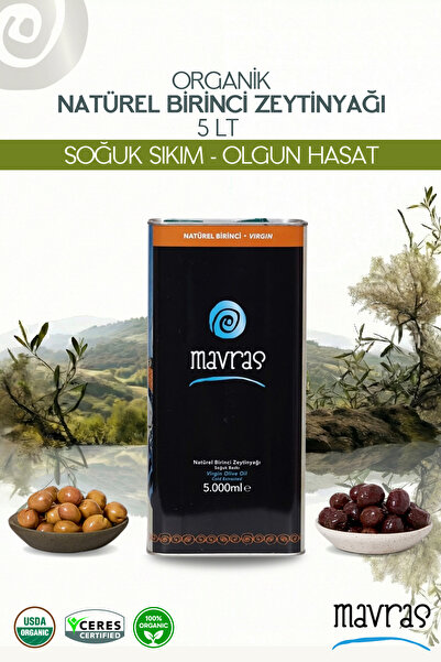 Mavras Natürel Birinci Zeytinyağı - Olgun Hasat 5 Litre