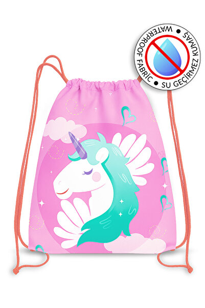 Genel Markalar Unicorn Su Geçirmez Kız Çocuk İpli Sırt - Plaj Çantası