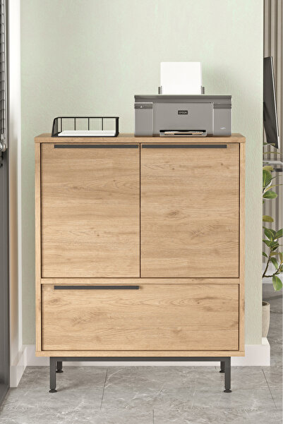 Yurudesign Ocean Ofis Dolabı 3 Kapaklı Metal Ayaklı Sepet ON8B-S