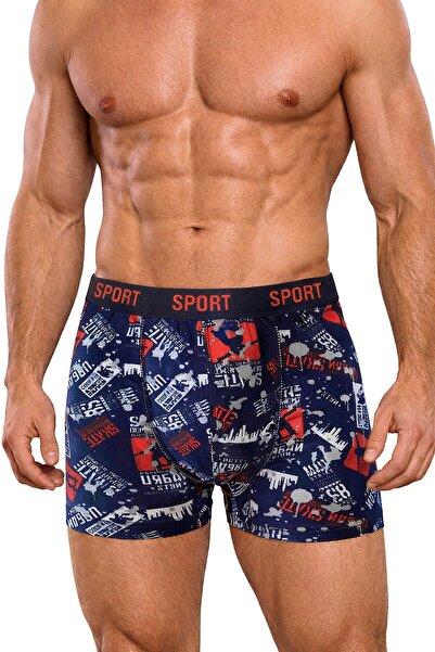 Vien&Karl Erkek Desenli 5'li Premium Kutu Penye Pamuklu Likralı Boxer