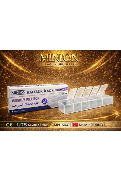 Minion Haftalık Ilaç Kutusu İlaç Saklama Kabı 7 Göz
