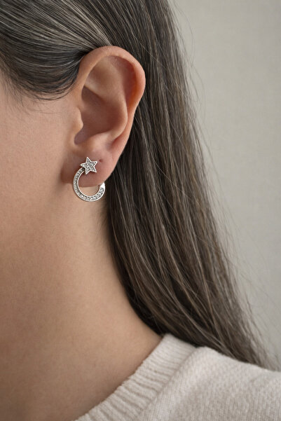 Owentis أقراط ستارسواي من الفضة الصلب - لا تسبب التصبغ -