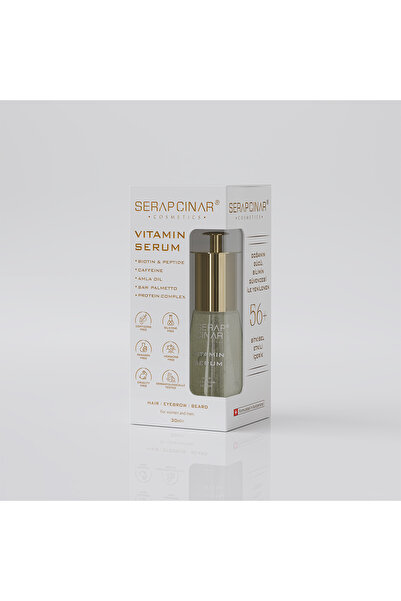 Serap Çınar Cosmetics Saçkıran & Sakal Kıran Alopesi Etkili Vitamin Serum 30m...
