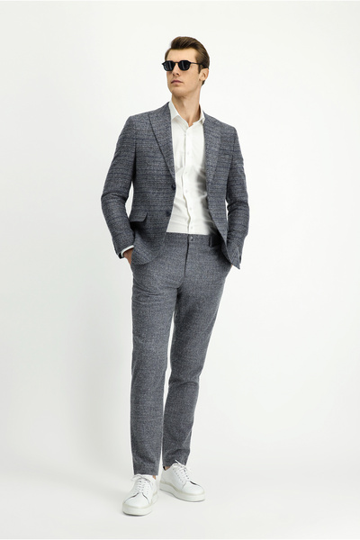 Kiğılı 6 قطع بدلة بقصة عادية ومقاس قياسي وخصر مطاطي قماش منقش طقم مكون من صوف...