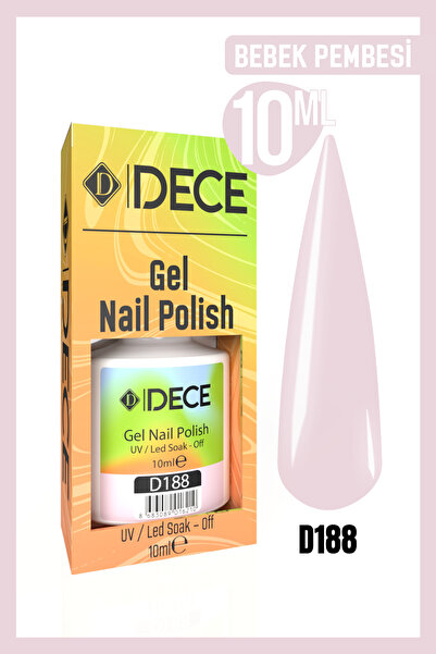 d dece Dece Kalıcı Oje UV LED D188 (PEMBE SERİSİ) 10ml