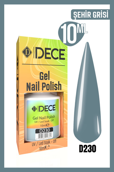 d dece Kalıcı Oje UV Led D230 (GRİ SERİSİ) 10ml