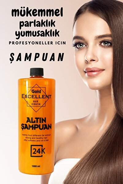 GOLD EXCELLENT Saç Dökülmesine Canlılığa Karşı Bakım Şampuanı Hızlı Uzamaya Y...