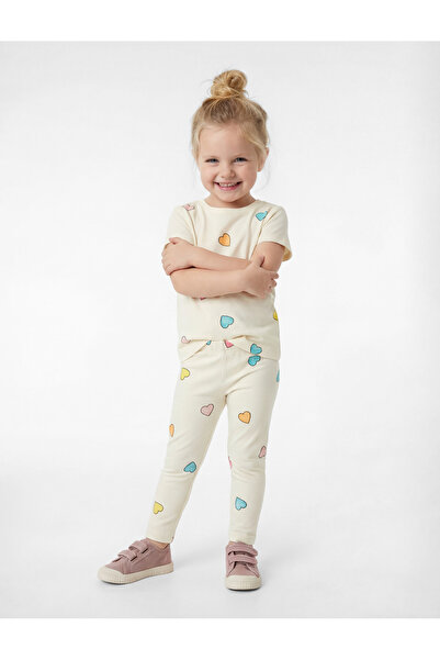 Koton Σετ κοντομάνικο μπλουζάκι με λαιμόκοψη ποδηλατικού τύπου και βαμβακερό ...