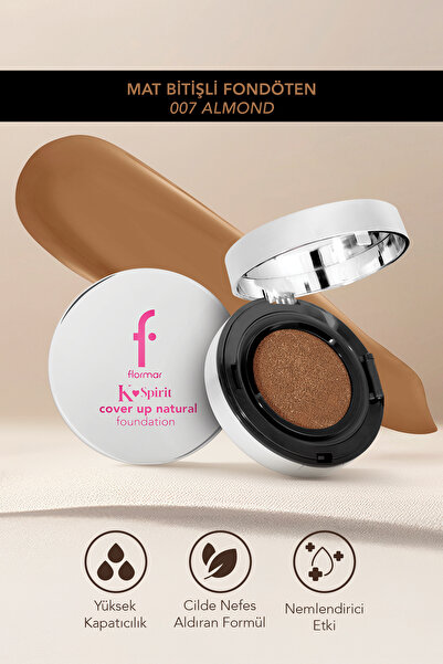 Flormar K-Spirit Cover Up Yoğun Kapatıcı Pürüzsüz Yarı Mat Bitişli Cushion Fo...