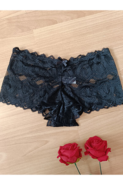 Dominant Miranda Full Lace Pack Women's Underwear Boxer Briefs (Black)