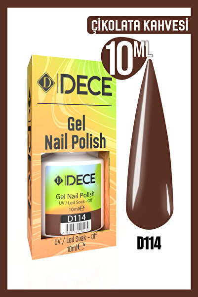 d dece Kalıcı Oje UV LED D114 (KAHVE SERİSİ) 10ml