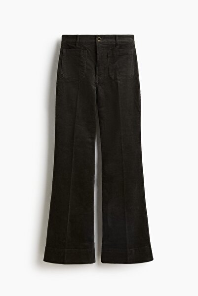 H&M İspanyol Paça Fitilli Kadife Pantolon