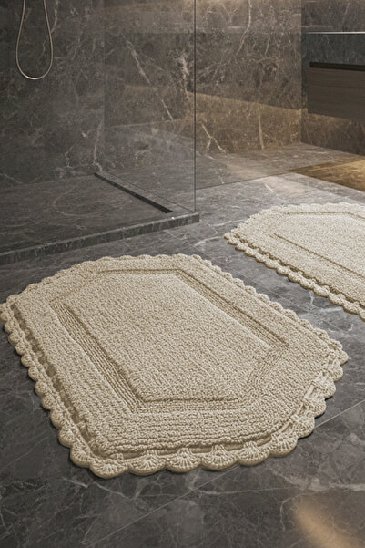 Chilai Home Exgena Bej 2li %100 Pamuklu Banyo Paspas Seti