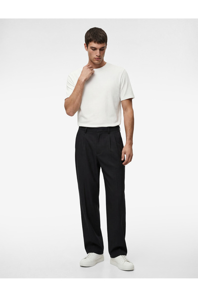 Koton guler rotund amestec de viscoză Mânecă scurtă basic slim fit Tricou