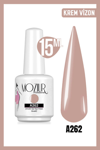 MOZIUR Kalıcı Oje UV Led A262 (KAHVERENGİ SERİSİ) 15ml