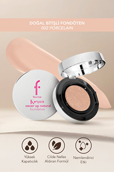 Flormar K-Spirit Cover Up Yoğun Kapatıcı Pürüzsüz Doğal Bitişli Cushion Fondö...