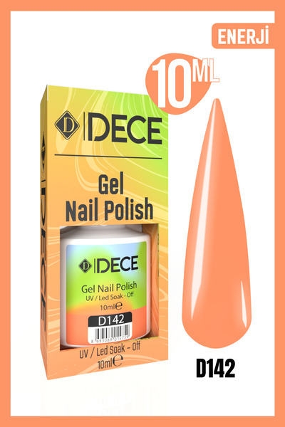 d dece Dece Kalıcı Oje UV LED D142 (TURUNCU SERİSİ) 10ml