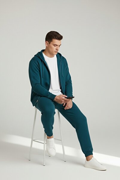 Altamira Pánska benzínovo modrá bunda s kapucňou a tepláková súprava