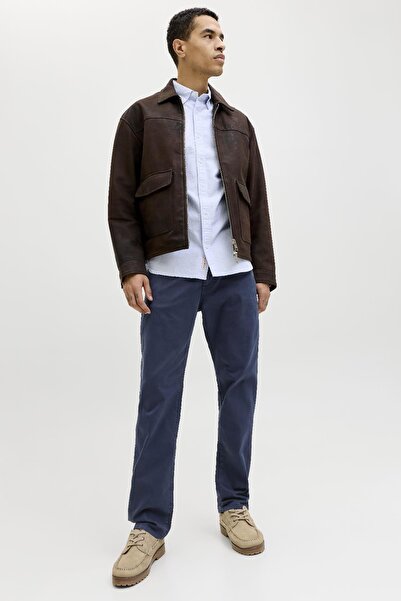 Jack & Jones Pantaloni pentru bărbați Clark Finn Regular Fit, albastru închis